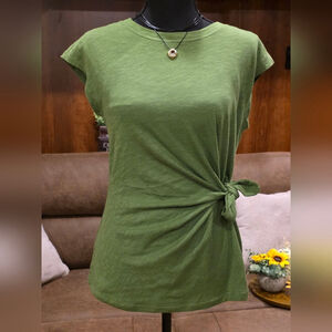 Green Short Sleeve Top Women's